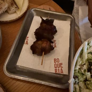 Boqueria Dupont - Datiles con Beicon ($10) - dates wrapped in bacon, stuffed with almonds and Valdeón blue cheese - Tapas Bars Near Me - Washington, DC, District of Columbia
