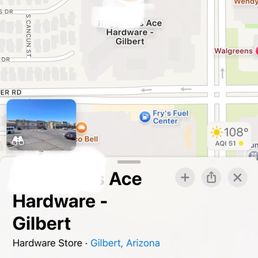 Proof of how close I am to an Ace Hardware with lackluster customer service. Proof of how close I am to an Ace Hardware with lackluster customer service.