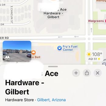 Paul's Ace Hardware - Proof of how close I am to an Ace Hardware with lackluster customer service. - Hardware Stores Near Me - Gilbert, Arizona Paul's Ace Hardware - Proof of how close I am to an Ace Hardware with lackluster customer service. - Hardware Stores Near Me - Gilbert, Arizona