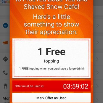 Frostea - They do not honor this reward for checking in - Bubble Tea Near Me - San Francisco, California Frostea - They do not honor this reward for checking in - Bubble Tea Near Me - San Francisco, California