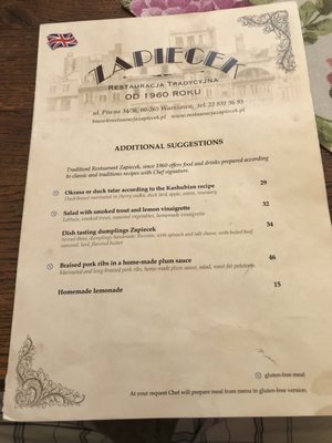 Menu photo 6 Zapiecek Warszawa, MA Menu photo 6 Zapiecek Warszawa, MA