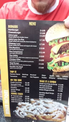 Menu photo 7 Burger Factory Mississauga, ON
