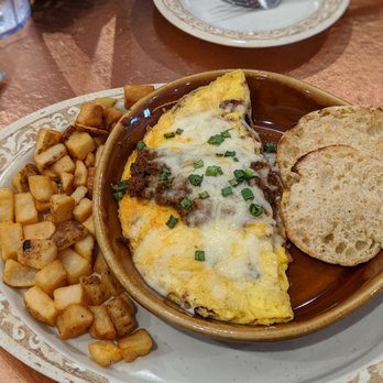 Another Broken Egg Cafe - Bacon/chorizo and cheese omelette - Breakfast & Brunch Near Me - Pearland, Texas Another Broken Egg Cafe - Bacon/chorizo and cheese omelette - Breakfast & Brunch Near Me - Pearland, Texas