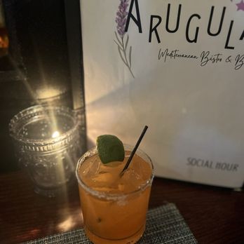 Arugula Bistro & Bar - Pomegranate-Tangerine margarita - Mediterranean Near Me - West Hartford, Connecticut