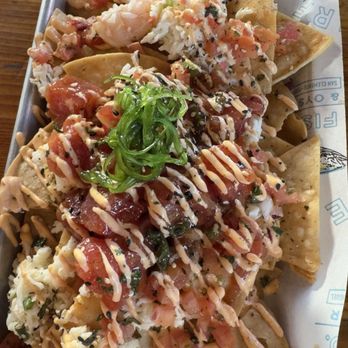 Seasurf Fish - famous poke nachos - Seafood Near Me - Yorba Linda, California