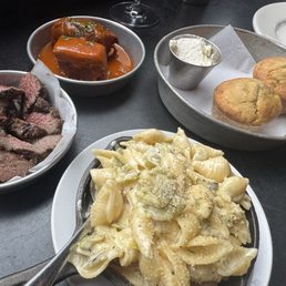 Coriander lamb, brisket, jalapeño cornbread, green chile Mac n cheese!