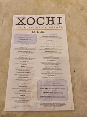 Menu photo 1 Xochi Houston, TX Menu photo 1 Xochi Houston, TX