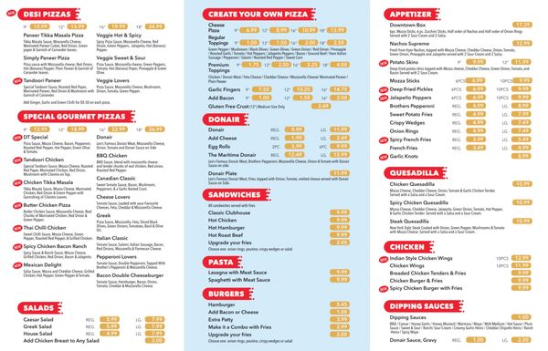 Menu photo 2 Downtown Pizza & Donair Halifax Halifax, NS Menu photo 2 Downtown Pizza & Donair Halifax Halifax, NS