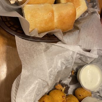 Texas Roadhouse - Extra Honey Cinnamon Butter Extra Fresh-Baked Bread Rattlesnake Bites - Steakhouses Near Me - Hollywood Park, Texas