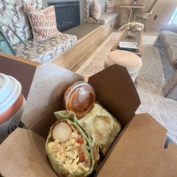 The Coffee Counter - Breakfast burrito; sausage, egg, cheese, potato, tomato - Coffee & Tea Near Me - Charleston, South Carolina The Coffee Counter - Breakfast burrito; sausage, egg, cheese, potato, tomato - Coffee & Tea Near Me - Charleston, South Carolina