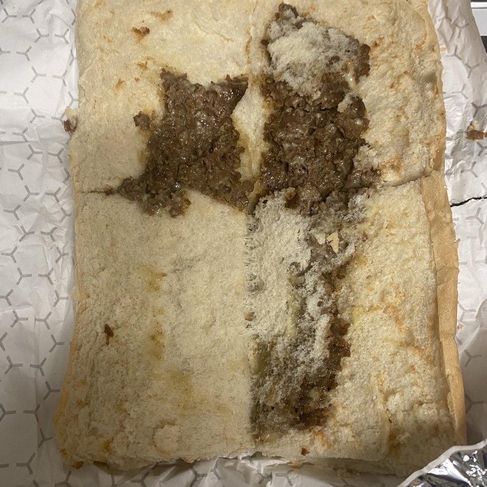 Cheesesteak sandwich with no meat. Cheesesteak sandwich with no meat.