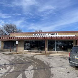 St. Joseph's Social Care and Thrift Store - Parking lot out front, in a residential area.