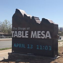 Table Mesa Shopping Center - New marketing logo in renovated Table Mesa Shopping Center