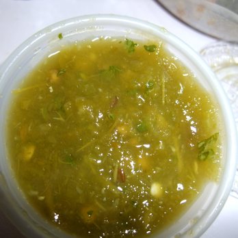 Taco Rapido - AWESOME "Spicy Green Sauce", I LOVE this stuff!!!!! FRESH, green, not over spiced with salt or other, PERFECT, and freaking tasty!!!!!! :) - Tacos Near Me - Fresno, California Taco Rapido - AWESOME "Spicy Green Sauce", I LOVE this stuff!!!!! FRESH, green, not over spiced with salt or other, PERFECT, and freaking tasty!!!!!! :) - Tacos Near Me - Fresno, California