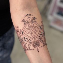 Pink lightning Tattoo - Tattoo By Caroline