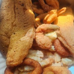Mayflower Seafood Restaurant - Catfish and shrimp platter
