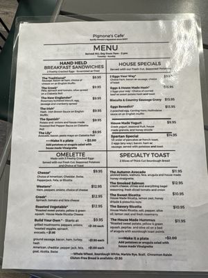 Menu photo 1 Pignone's Café Stoneham, MA