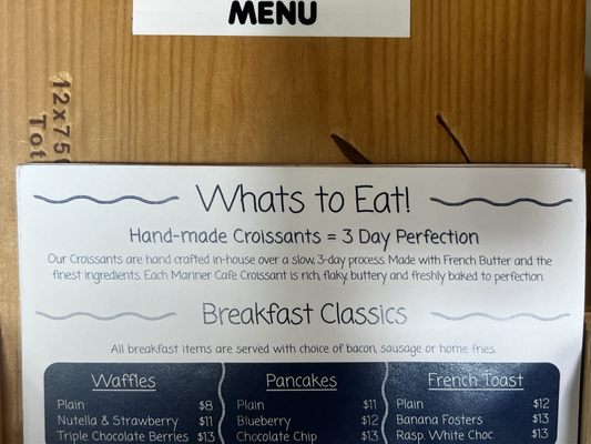 Menu photo 1 Mariner Cafe Barnstable, MA