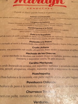 Menu photo 3 Marilyn Sanguches Santiago, RM Menu photo 3 Marilyn Sanguches Santiago, RM