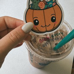 Cute stickers & they write cute sayings on top of every cup! Cute stickers & they write cute sayings on top of every cup!