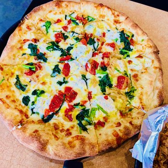 Those Guys Pies - 14 in. Italian White - ricotta, mozzarella, broccoli rabe, sausage (on side for me), garlic, caramelized onion, roasted tomatoes, lemon oil - Cheesesteaks Near Me - North Las Vegas, Nevada Those Guys Pies - 14 in. Italian White - ricotta, mozzarella, broccoli rabe, sausage (on side for me), garlic, caramelized onion, roasted tomatoes, lemon oil - Cheesesteaks Near Me - North Las Vegas, Nevada