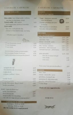 Menu photo 3 Cafématic Antwerp, VAN Menu photo 3 Cafématic Antwerp, VAN