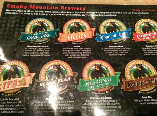 Menu photo 5 Smoky Mountain Brewery Knoxville, TN Menu photo 5 Smoky Mountain Brewery Knoxville, TN