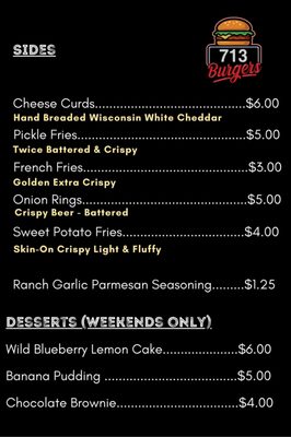 Menu photo 3 713 Burgers Cypress, TX Menu photo 3 713 Burgers Cypress, TX