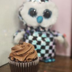 The Painted Owl Bakery - Chocolate extreme cupcake. Chocolate cupcake with chocolate ganache filling and chocolate buttercream