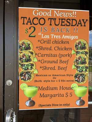 Menu photo 3 Los Tres Amigos Harvey, LA