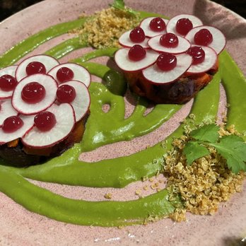 XO Restaurant - Veg: Beet Lotus, Emulsified Chimichurri, Shiso Gel, Quinoa - Asian Fusion Near Me - Honolulu, Hawaii XO Restaurant - Veg: Beet Lotus, Emulsified Chimichurri, Shiso Gel, Quinoa - Asian Fusion Near Me - Honolulu, Hawaii
