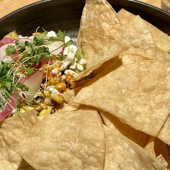 Earls Kitchen + Bar - Street Corn & Guac with chips - New American Near Me - Somerville, Massachusetts