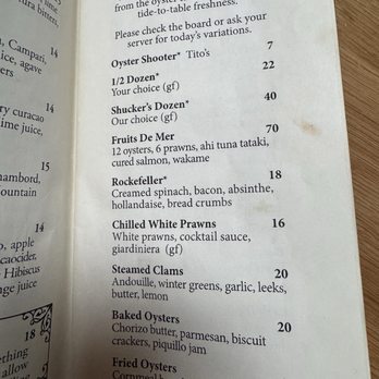 White Horse - Shellfish Menu - Cocktail Bars Near Me - Salt Lake City, Utah White Horse - Shellfish Menu - Cocktail Bars Near Me - Salt Lake City, Utah