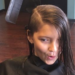 Headz Up Haircuts - Amara was thrilled with her haircut!