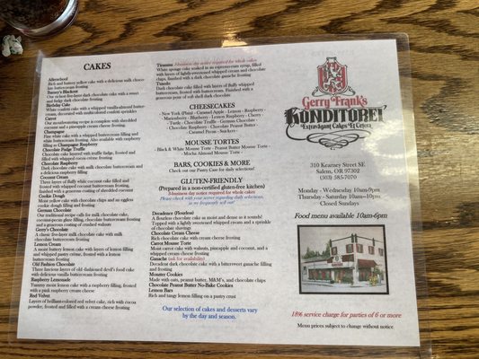 Menu photo 6 Gerry Frank's Konditorei Salem, OR Menu photo 6 Gerry Frank's Konditorei Salem, OR