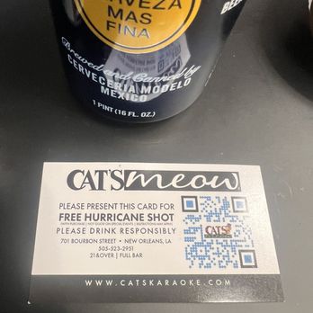 Cat's Meow - Free Hurricane Shot - Bars Near Me - New Orleans, Louisiana Cat's Meow - Free Hurricane Shot - Bars Near Me - New Orleans, Louisiana