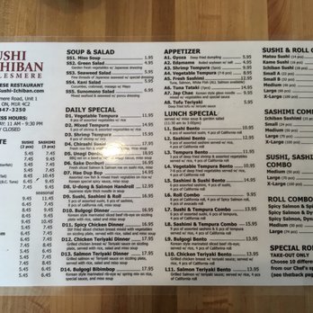 Sushi Ichiban Ellesmere - Updated menu price (March 2018) - Japanese Near Me - Toronto, Ontario Sushi Ichiban Ellesmere - Updated menu price (March 2018) - Japanese Near Me - Toronto, Ontario