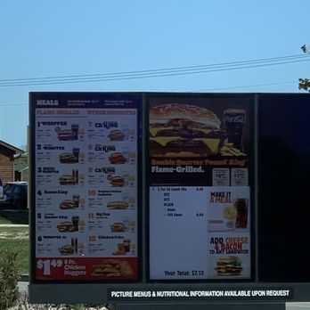 Burger King - Drive theu menu - Burgers Near Me - Shepherdsville, Kentucky