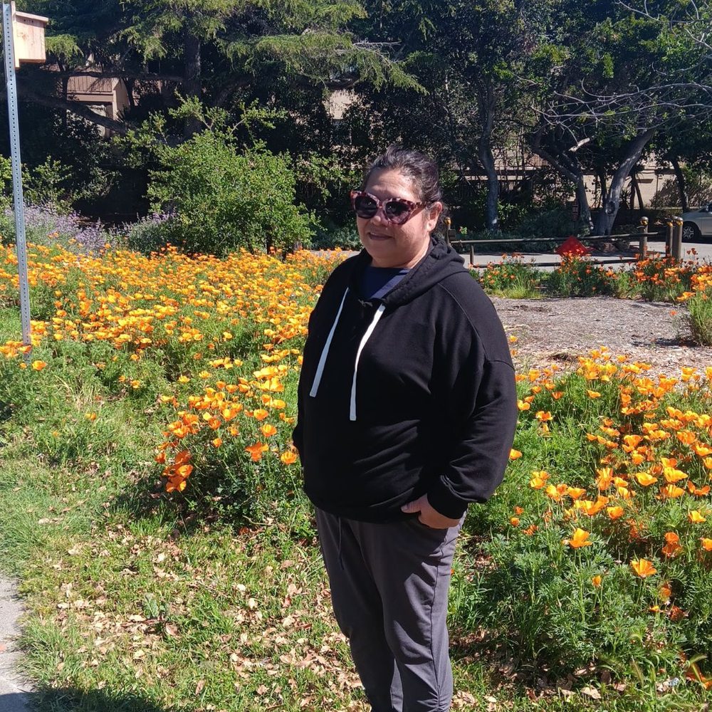 Mom with all the poppy blooming