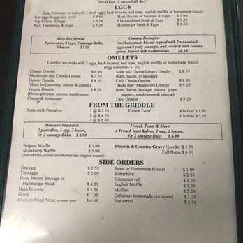Busy Bee Cafe - Breakfast menu - Breakfast & Brunch Near Me - Springfield, Oregon