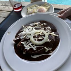 Jugo de Limón - Chicken enchiladas mole