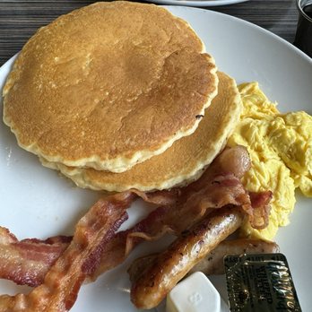 Siena Cafe - Siena Combo $11.99 for 2,2,2,2 (eggs bacon sausage pancakes) - Breakfast & Brunch Near Me - Irving, Texas