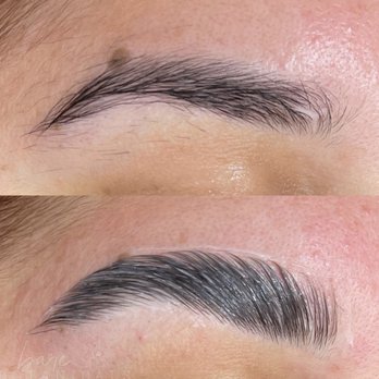 Bare Botanicals Waxing - Before and after eyebrow lamination - Waxing Near Me - Cypress, California