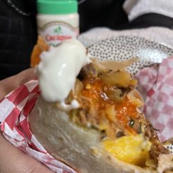 Gorditas Express - Denver burrito with red sauce