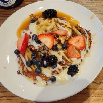 Another Broken Egg Cafe - Cinnamon Roll French Toast. Very delicious and also came with the eggs as well. - Breakfast & Brunch Near Me - Clearwater Beach, Florida
