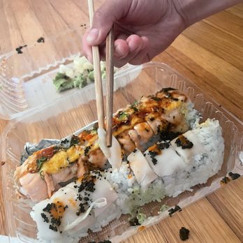 Amami Sushi Bistro - Lion king and Snow White roll were extremely disappointing with extremely thin pieces of fish - Sushi Bars Near Me - San Bruno, California Amami Sushi Bistro - Lion king and Snow White roll were extremely disappointing with extremely thin pieces of fish - Sushi Bars Near Me - San Bruno, California