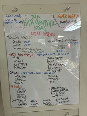 Menu photo 2 Harmonyville Store Townshend, VT Menu photo 2 Harmonyville Store Townshend, VT