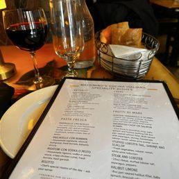 Menu and bread