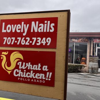 What A Chicken - Signage, shares small parking area with lovely nails. - Mexican Near Me - Petaluma, California What A Chicken - Signage, shares small parking area with lovely nails. - Mexican Near Me - Petaluma, California