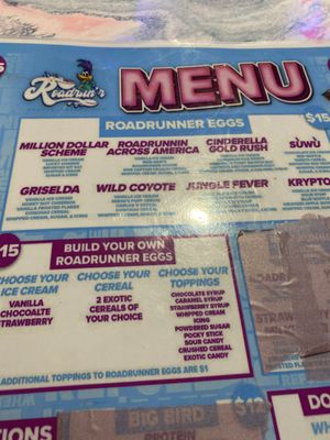 Menu photo 1 Roadrun'r Exotic Cereal Bar Arlington, TX